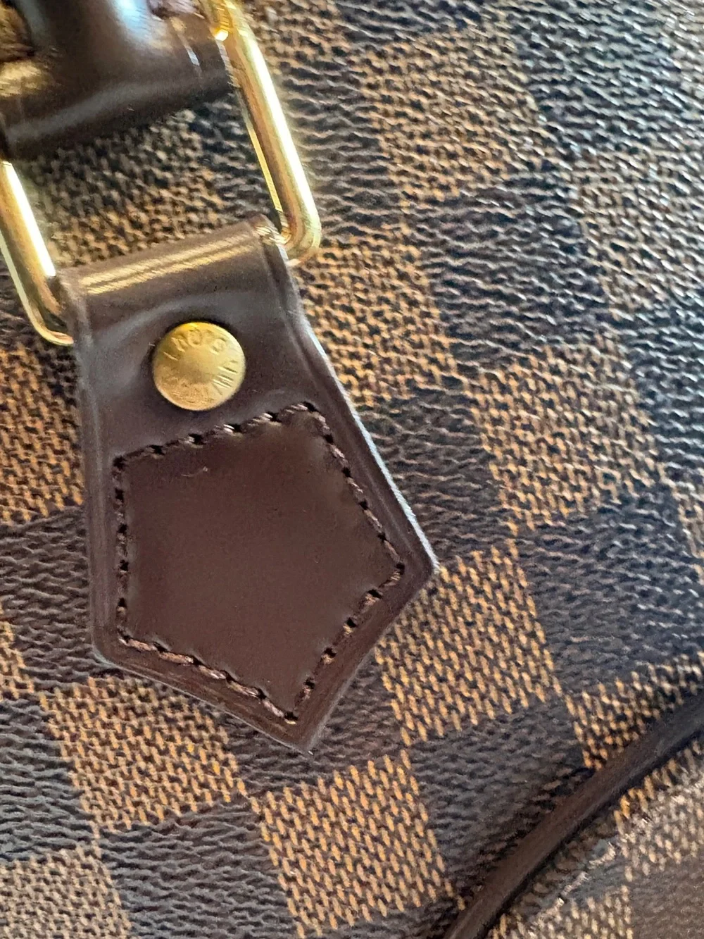 Louis Vuitton Damier Ebene Ellipse PM red interior top handle purchased in Japan
